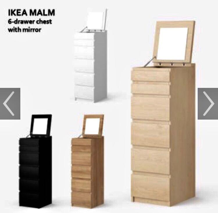 Moving Sale 75 Off Ikea Malm Drawers Cum Dresser White