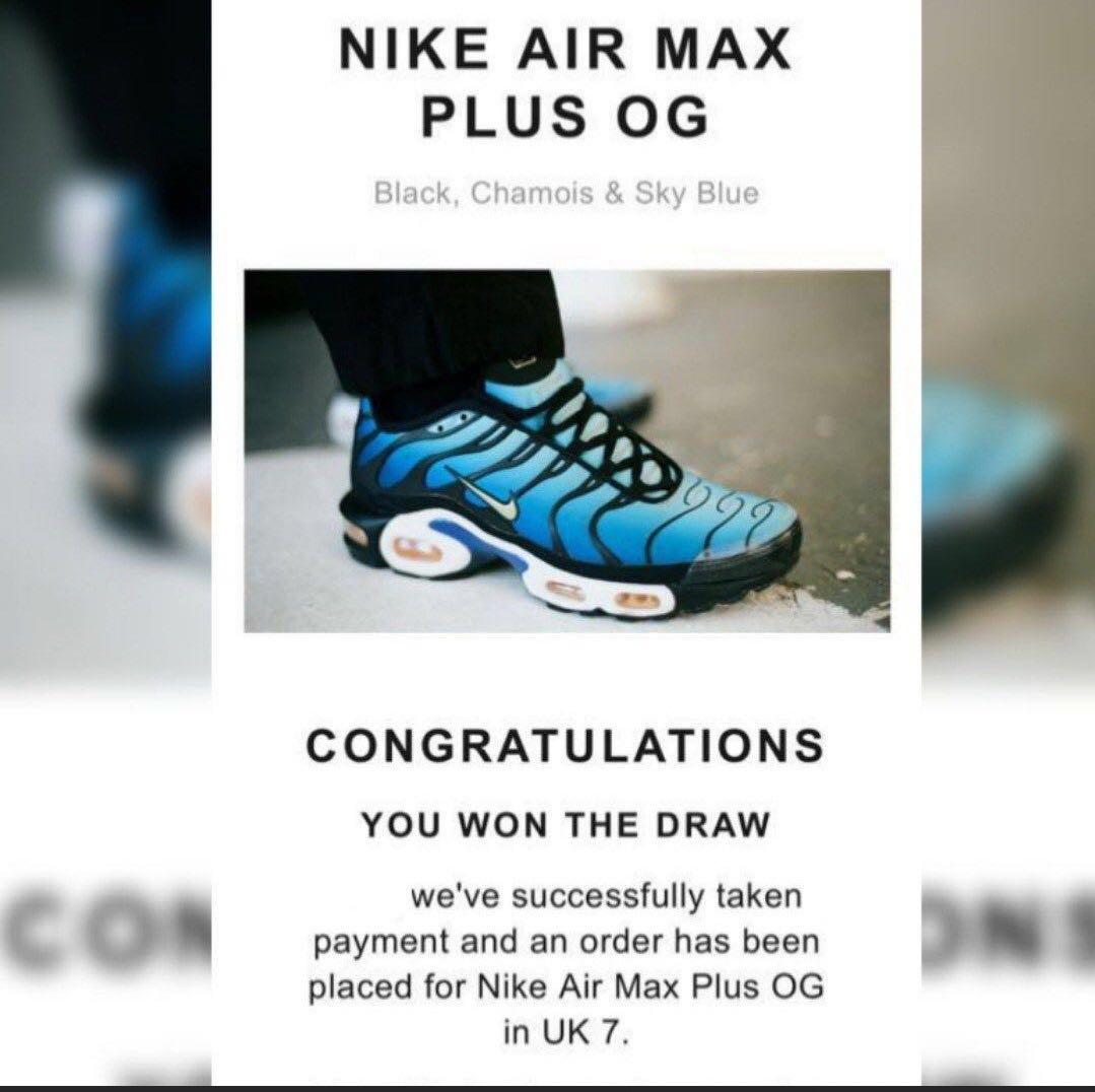 Nike Air Max Plus Og Blue Bnib Unopened From Endclothing Men S