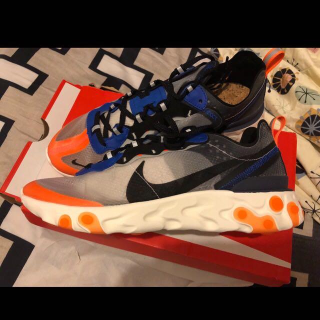 NIKE REACT ELEMENT 87 （分類：波鞋）位於 Hong Kong。 由 david_ronx 提交（商品編號 231506680，圖片 1）。簡介： US9.5 EU43 CM27.5 100% 全新 交收地點：西鐵沿線 交收時間：互就 購自Nike官網 全新有單。