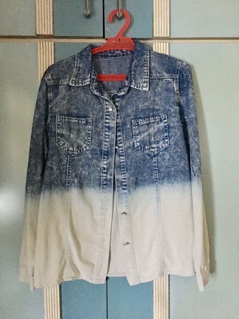 Ombre denim jacket on Carousell