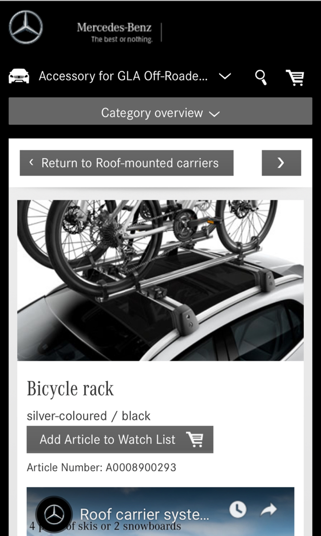 mercedes benz bicycle rack