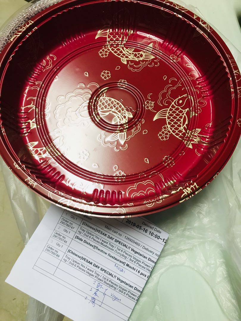 Packing box disposable round Yusheng Sushi Platter Tray Takeaway