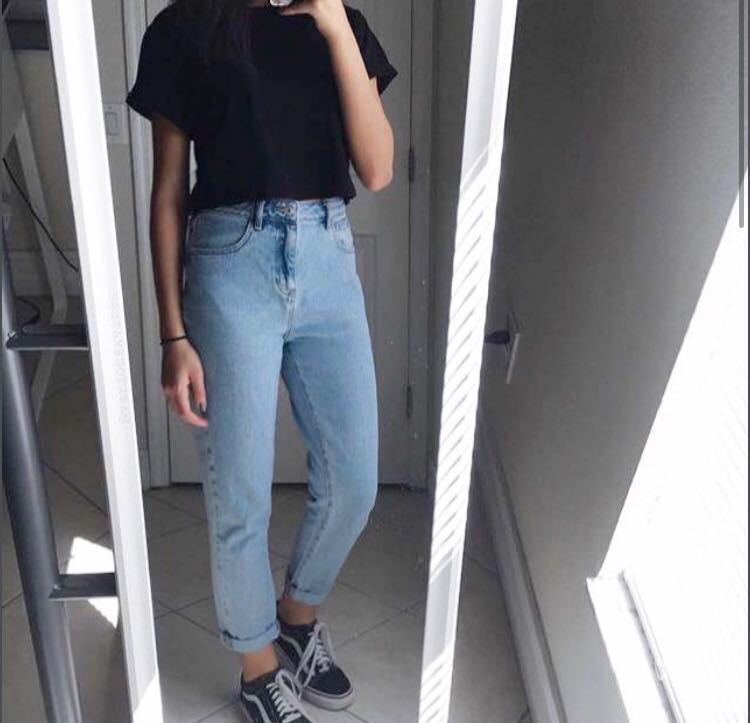 pacsun mum blue mom jeans