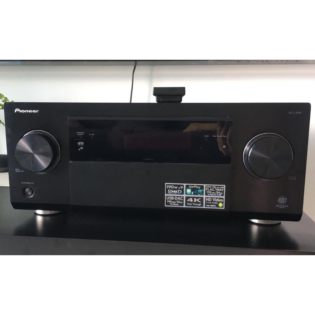 Pioneer SCLX86 amplifier / receiver + remote + Chord Company cables