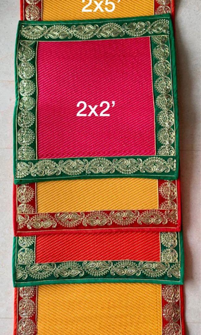 Plastic Mats With Fabric Zari Border Furniture Home Decor Others On Carousell