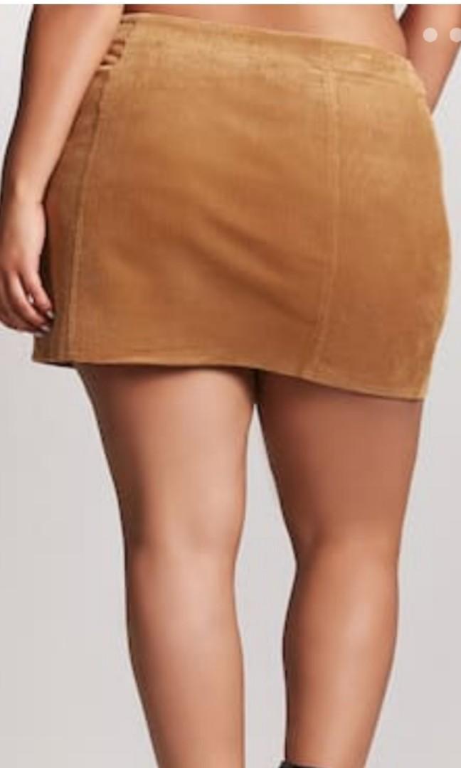Plus size corduroy mini skirt Women s Fashion Bottoms Skirts on