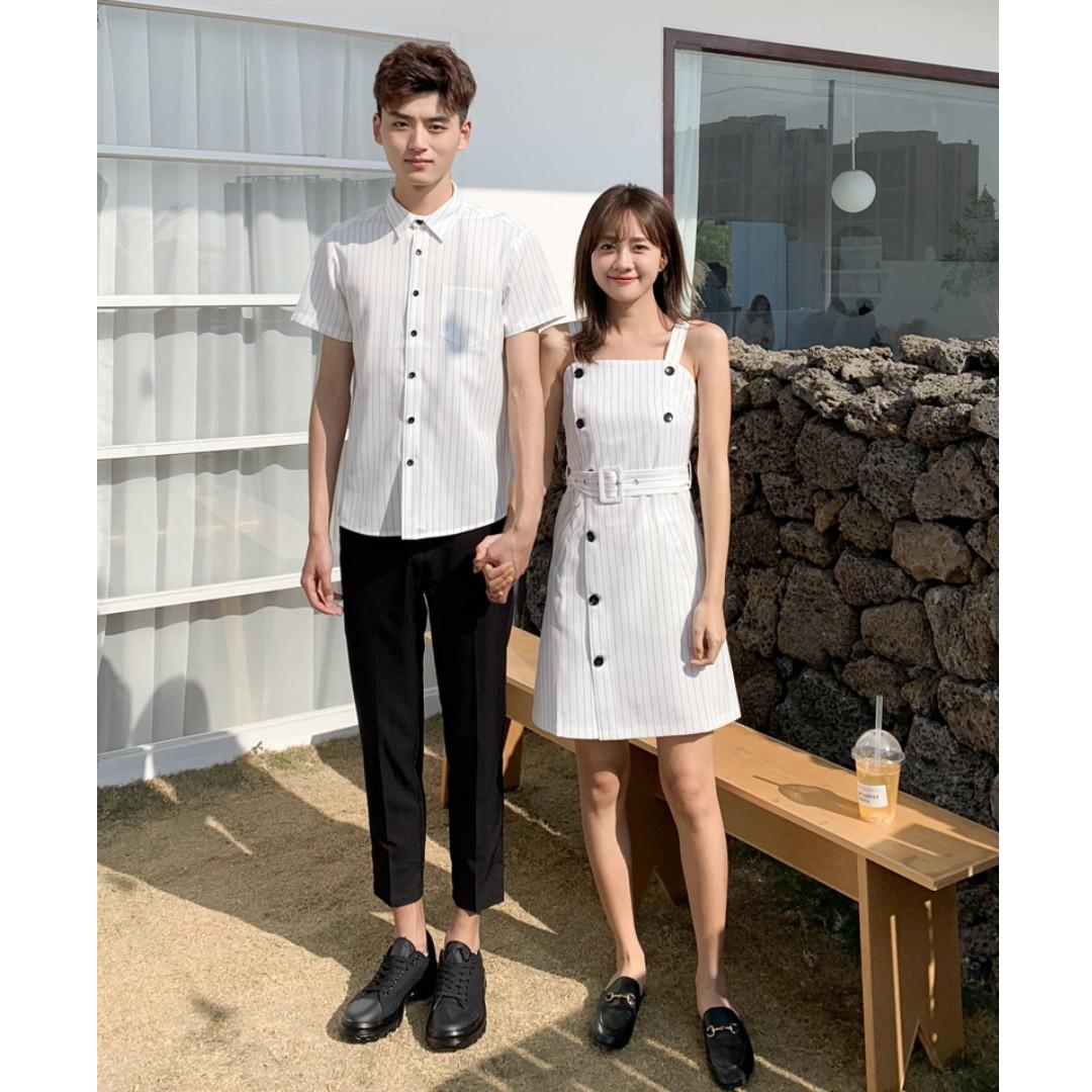 Po Korean Version Of Couple Dress Shirt Women S Fashion