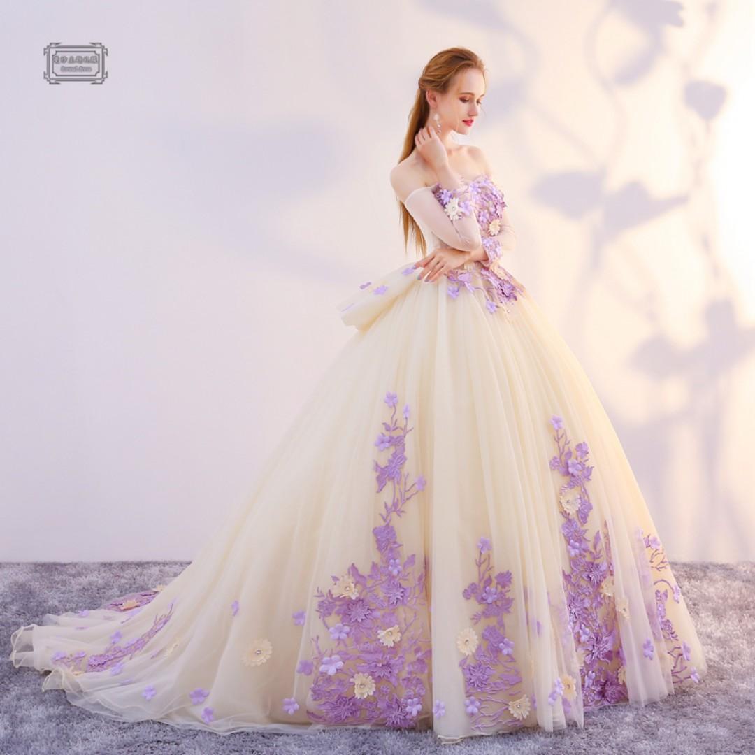 Purple and cream dress outlet