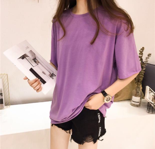 purple oversized shirt womens