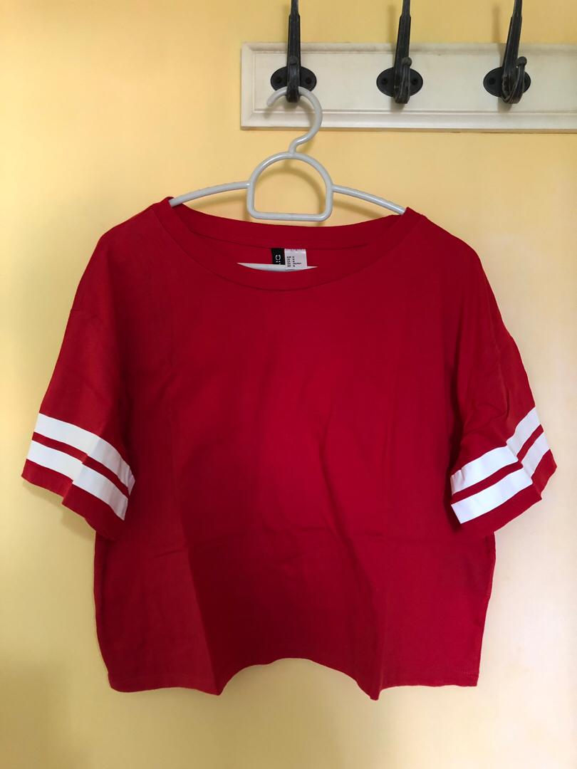 red and white striped cropped top