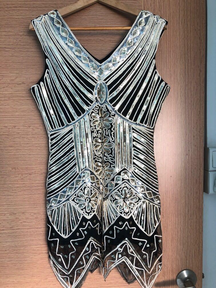 Art deco sequin dress store