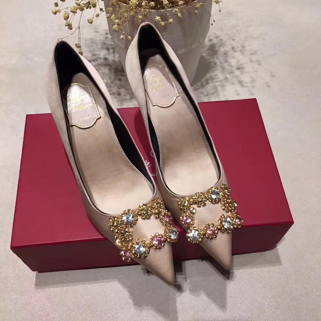 gold flower heels