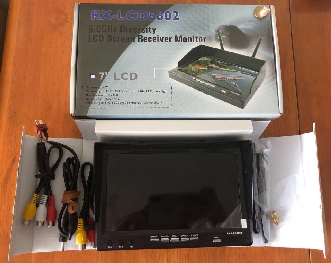 RX-LCD 5802 LCD Screen Receiver Monitor 航拍電視螢幕, 攝影