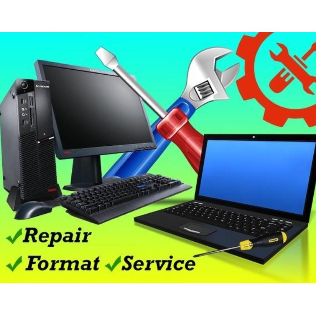 servis format dan repair laptop komputer netbook macbook area johor bahru JB, Computers & Tech