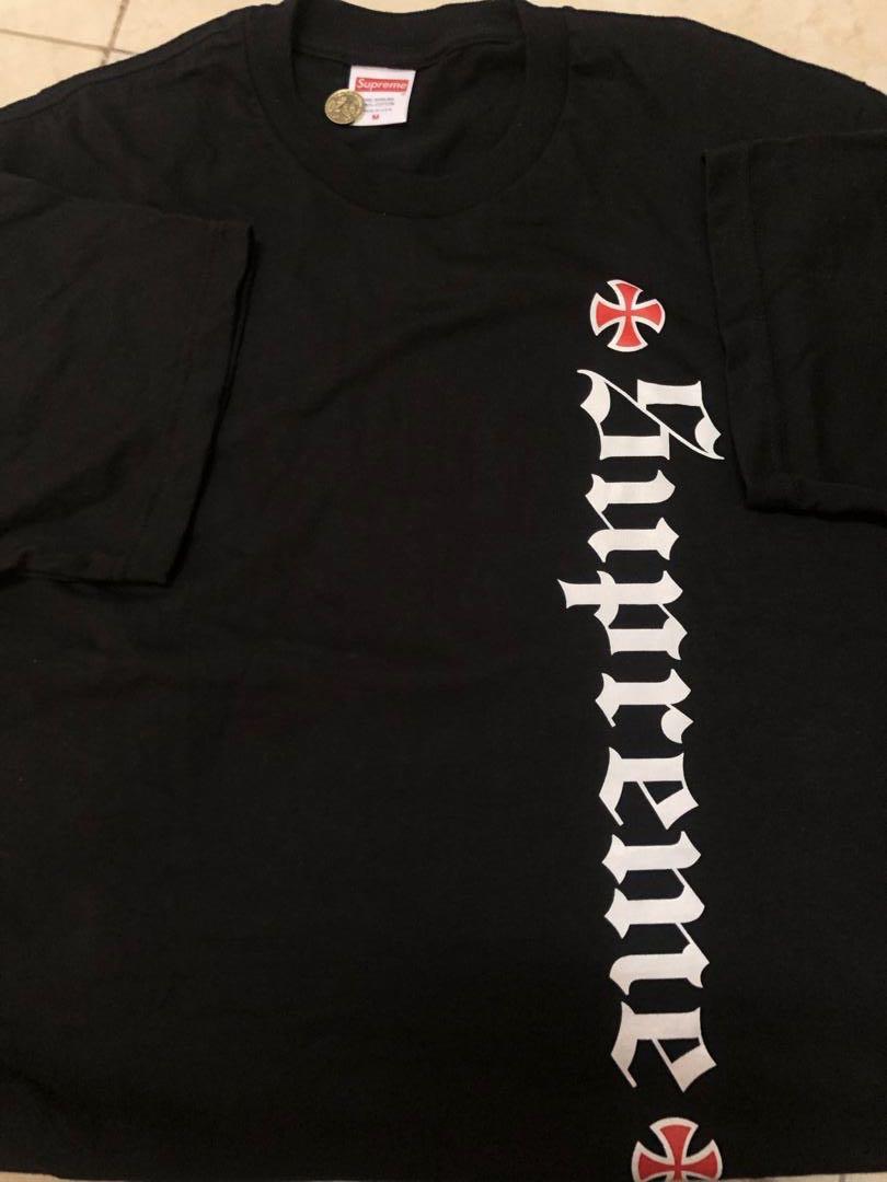 Supreme x independent old english best sale tee