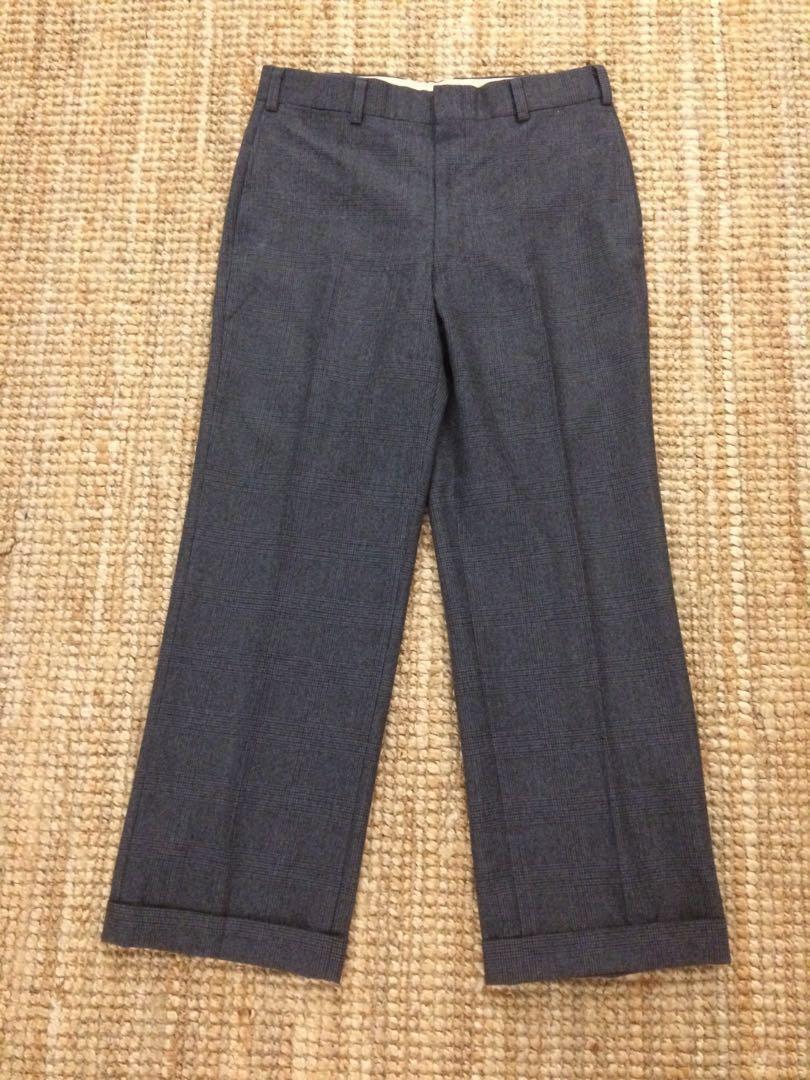 Vintage J.Press classic wide legged plaid wool pant in grey shades, Women's  Fashion, Bottoms, Other Bottoms on Carousell