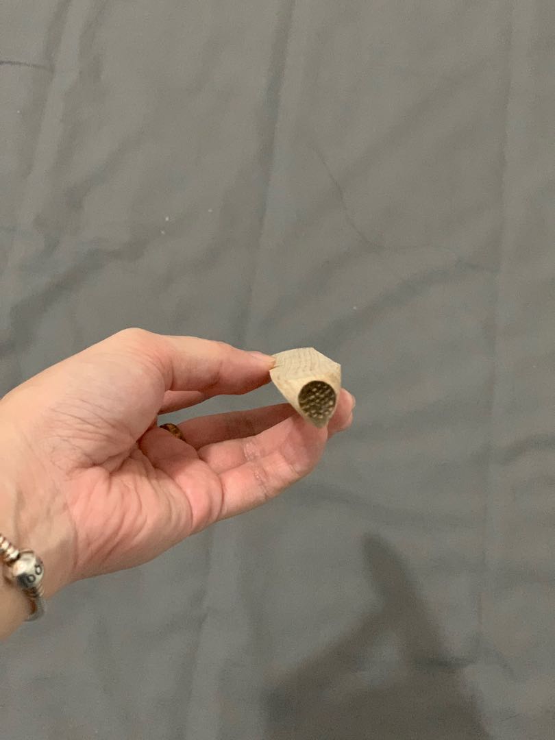 Wood Wagashi triangle tool, Food & Drinks, Spice & Seasoning on Carousell