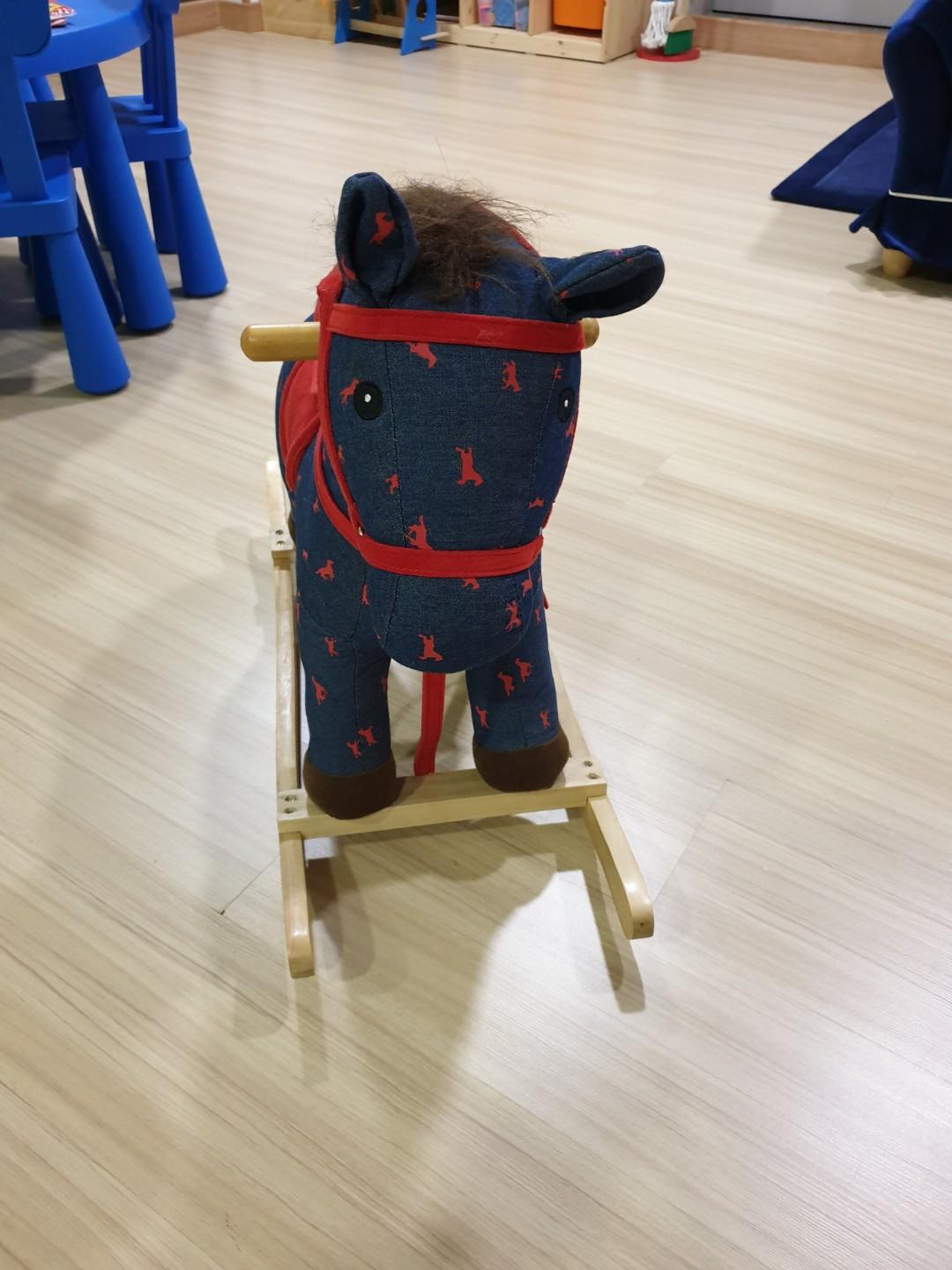 Wooden Rocking Horse Babies Kids Toys Walkers On Carousell