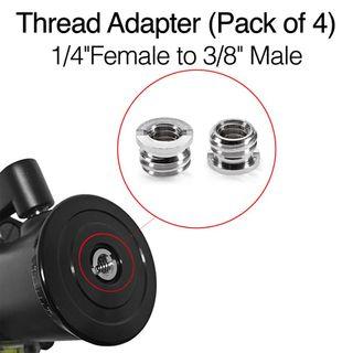 1/4"Female to 3/8" Male Thread Adapter (Pack of 4)