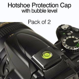 Hot Shoe Protection Cap w Bubble Level (Pack of 2)