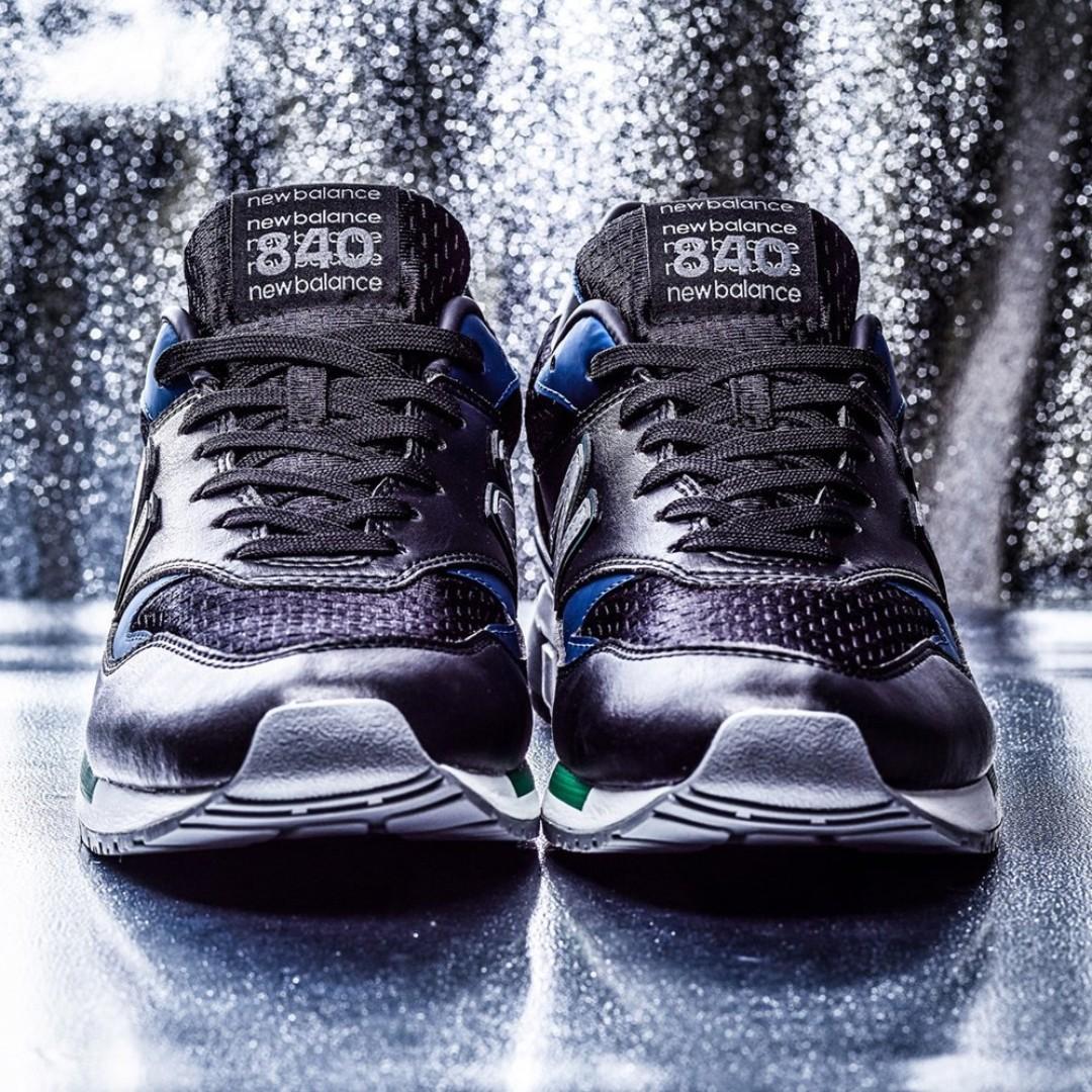 現貨iShoes正品New Balance 840 男鞋黑藍綠皮革復古運動休閒慢跑ML840AC 他的時尚, 運動鞋在旋轉拍賣