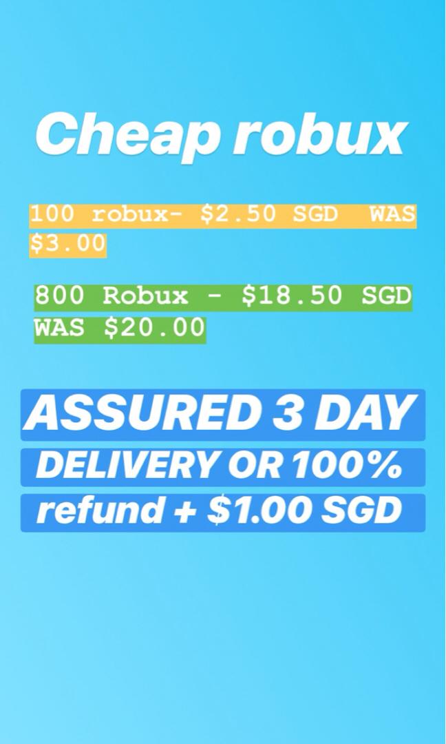Sale Cheap Robux 100 Guarantee Toys Games - can robux be refunded