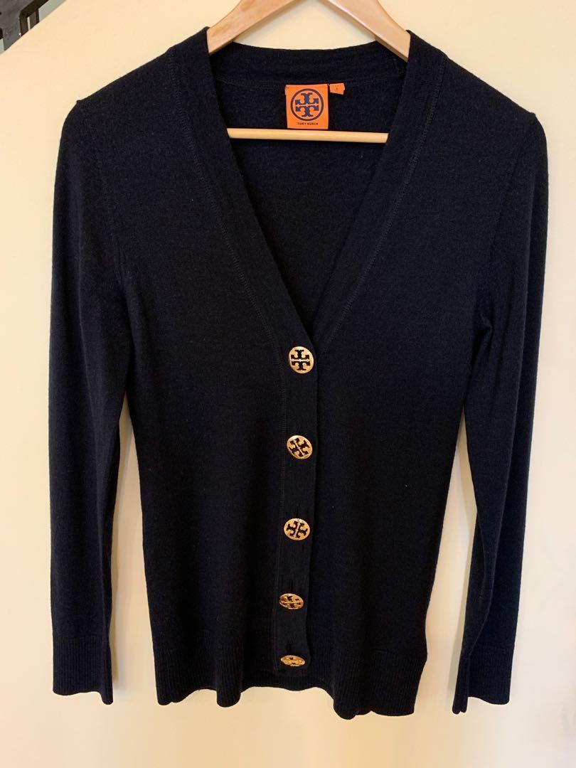 Authentic Tory Burch Navy Merino Wool Cardigan S, Women's Fashion, Coats,  Jackets and Outerwear on Carousell
