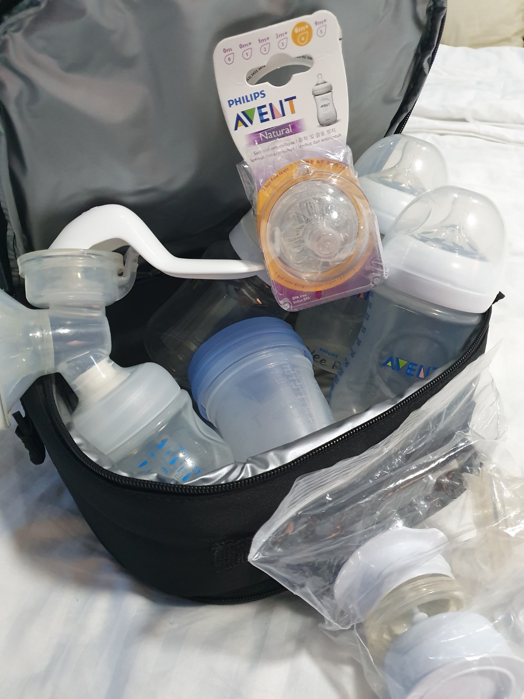 All For 38 Only Avent Manual Breast Pump With Accessories