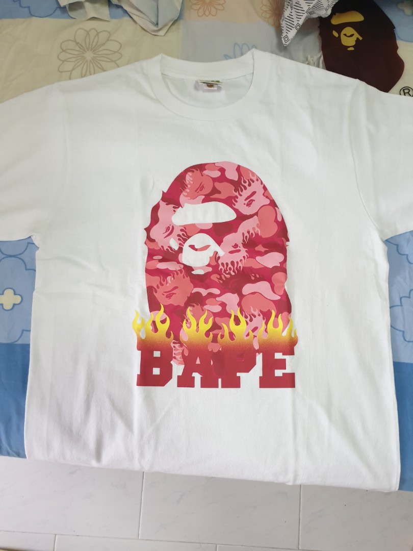bape fire camo tee