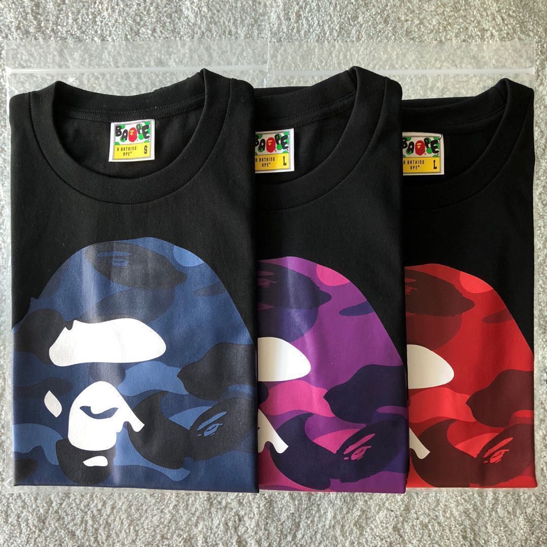 BAPE COLOR CAMO BIG APE HEAD TEE, Men's 