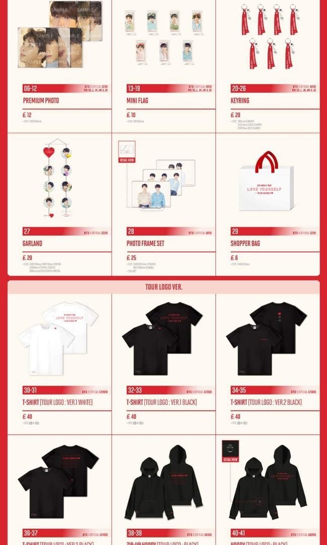 BTS SPEAK YOURSELF CONCERT MERCH 