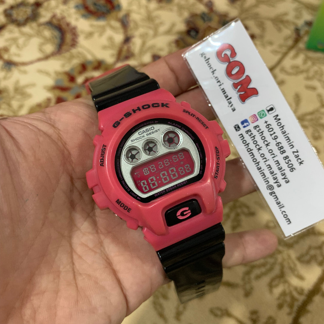 Casio G Shock Original DW6900 Black Pink