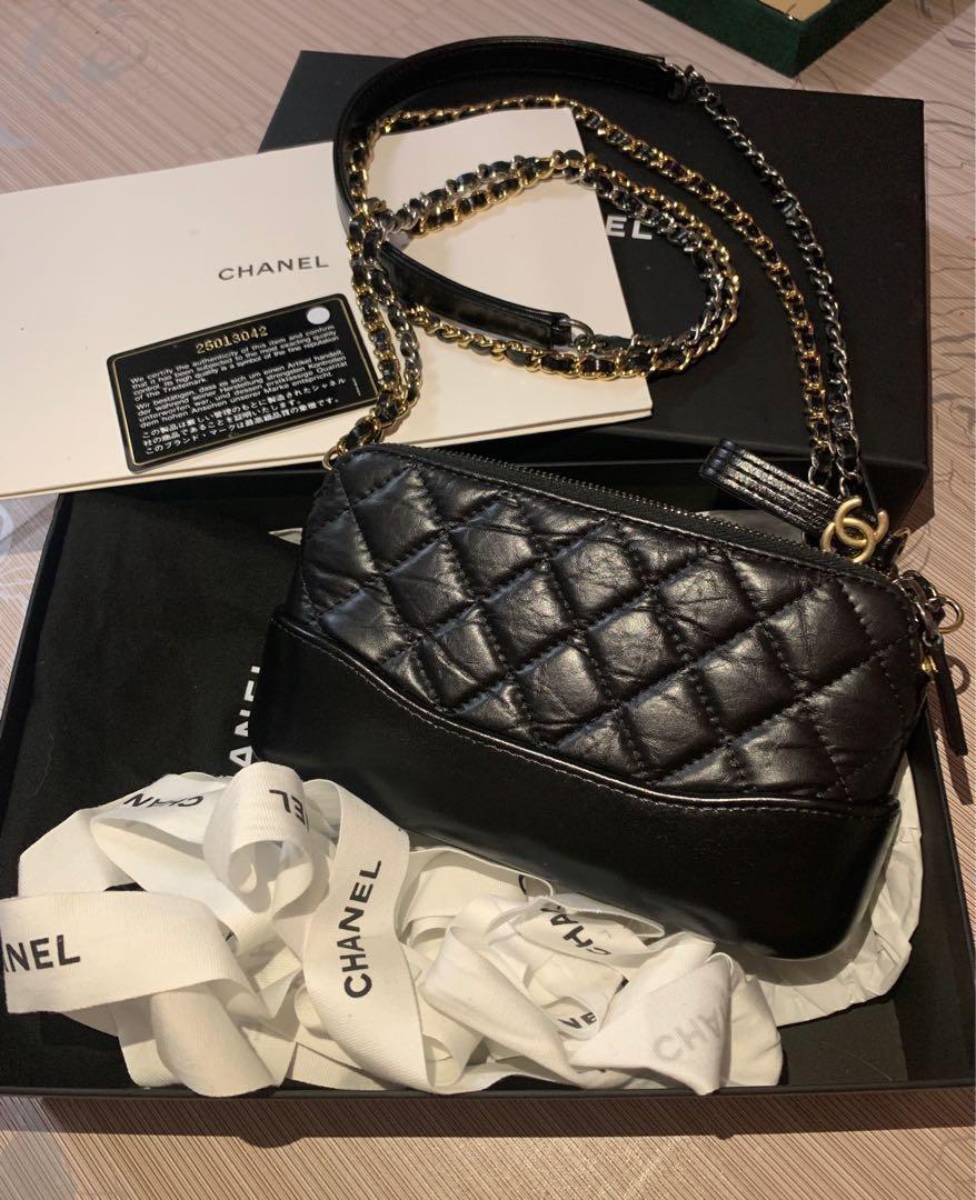 Chanel Gabrielle wallet on chain/clutch WOC ft, 名牌, 手袋及銀包- Carousell