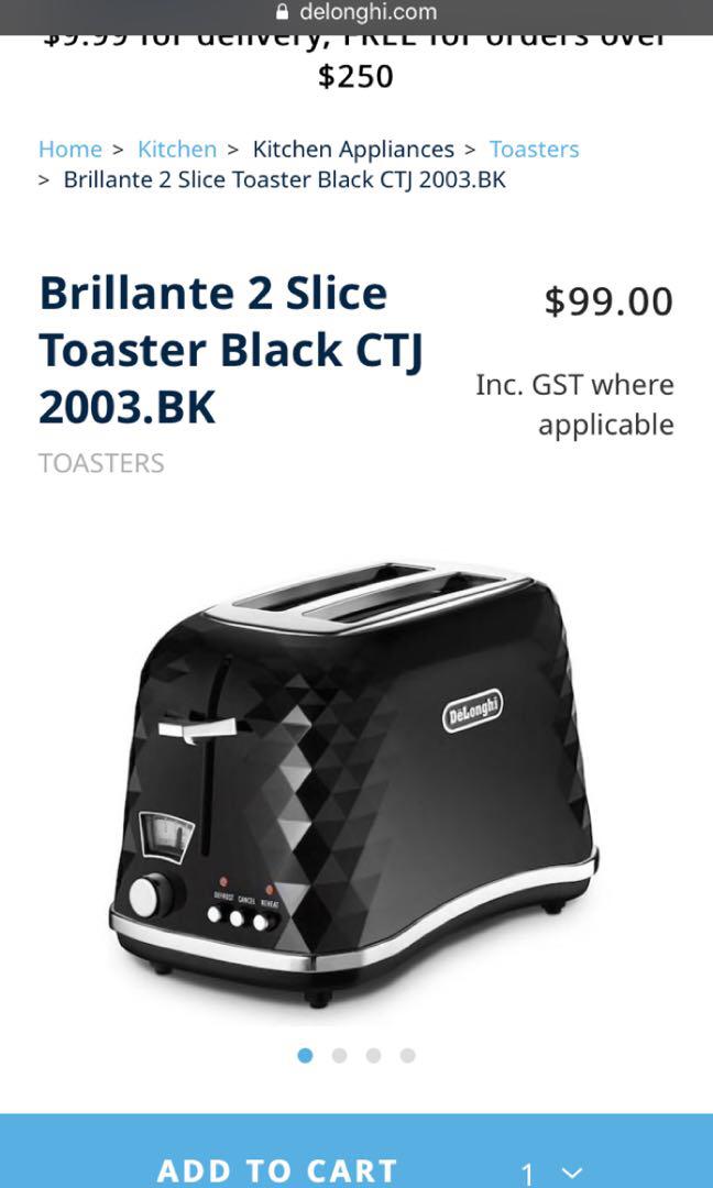 DeLonghi Brillante toaster and kettle set, TV & Home Appliances