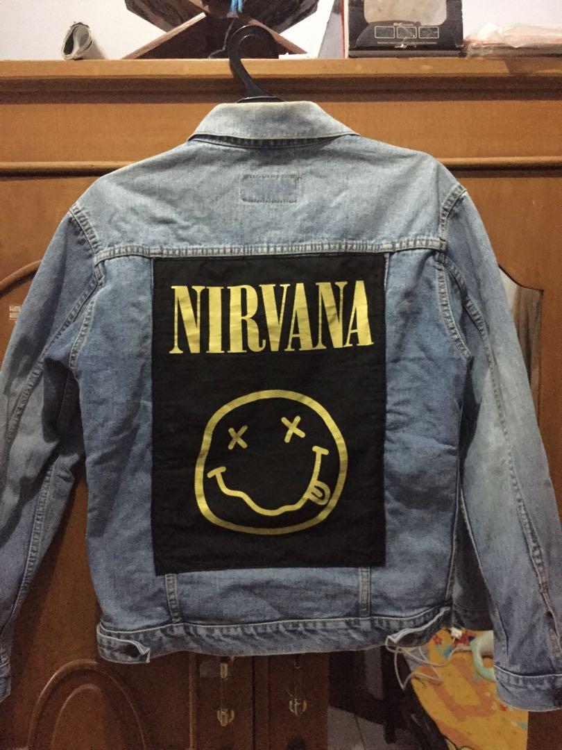 back patch jaket jeans