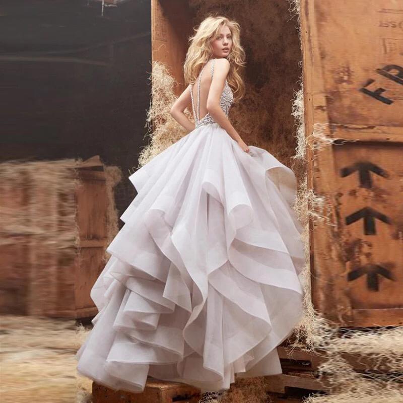 Handkerchief skirt wedding shop dress