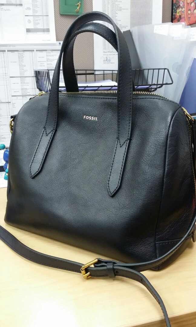 Fossil sydney satchel navy on sale