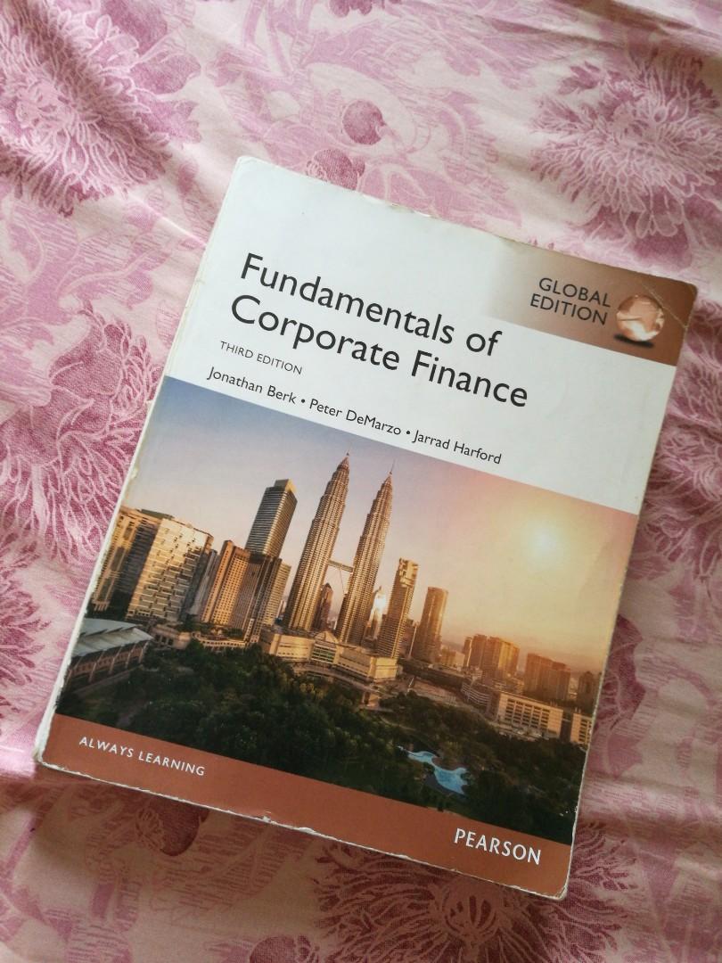 Fundamentals Of Corporate Finance 3rd Edition Jonathan Berk