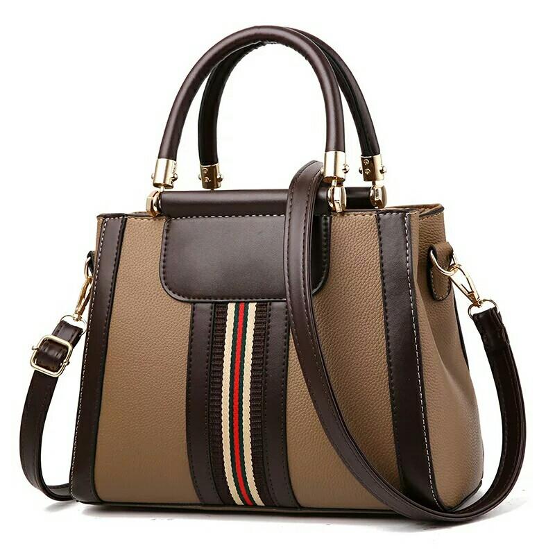 Handbag Women Brand New Design White And Red Stripe Tote Handbag White And Red Stripe Tote