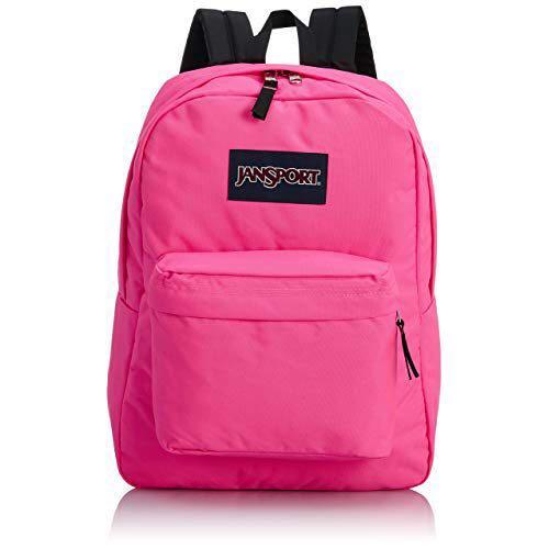 neon pink jansport backpack