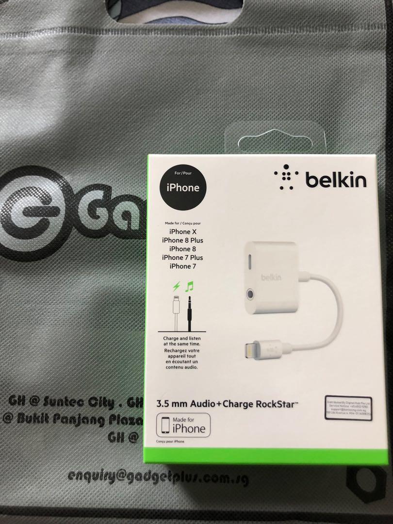 New Belkin 3 5mm Lightning Audio Charge Rockstar Mobile Phones Tablets Mobile Tablet Accessories Mobile Accessories On Carousell