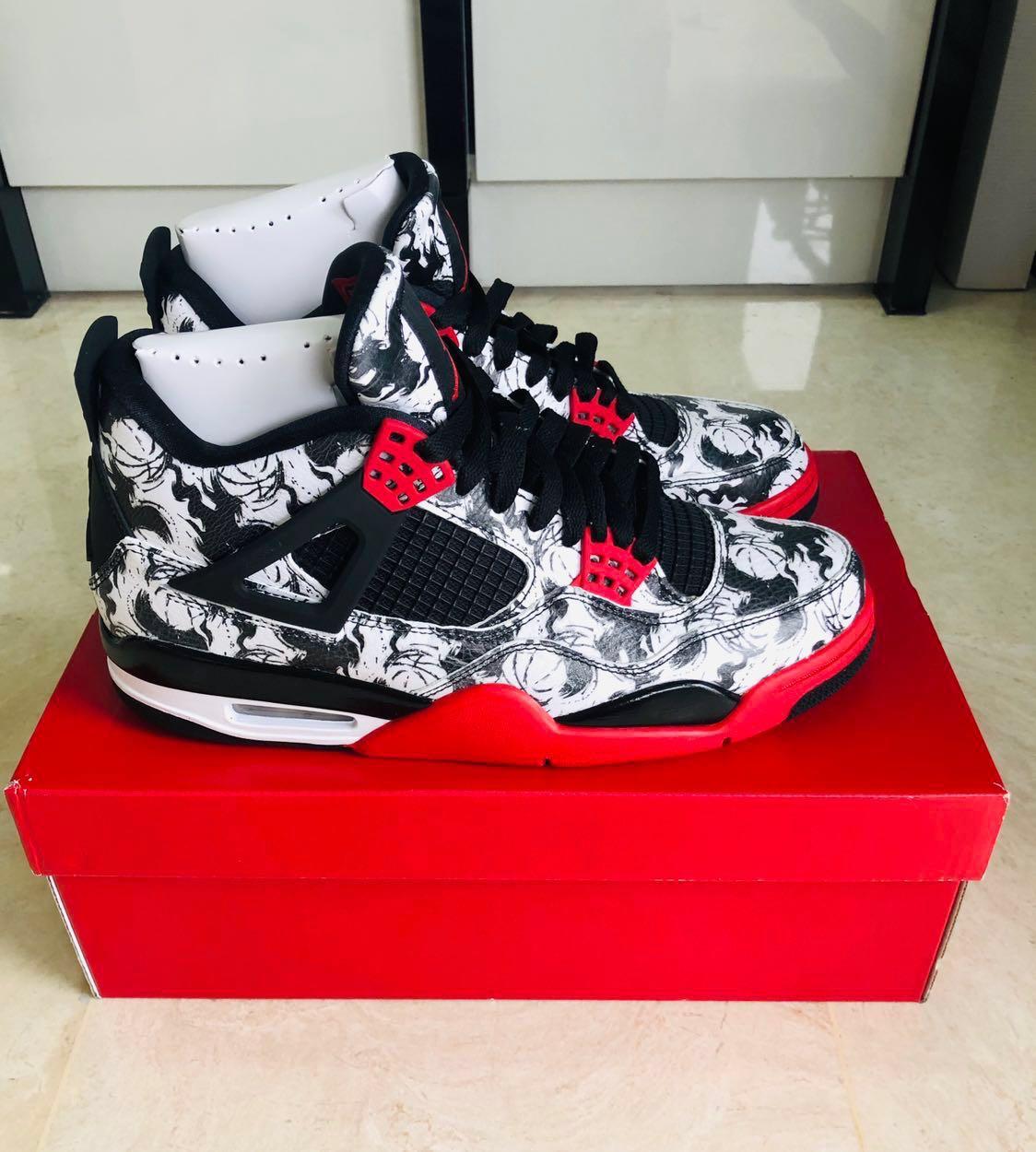 Nike Air Jordan 4 Tattoo Men s Fashion Footwear Sneakers on