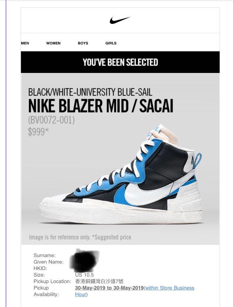 sacai white black legend blue