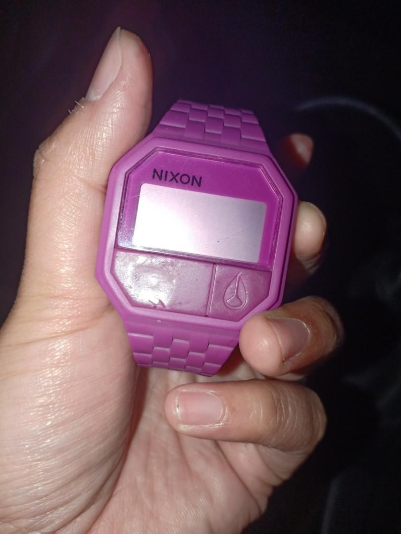 Nixon Rubber Re Run Purple color Men s Fashion Watches Accessories Watches on Carousell