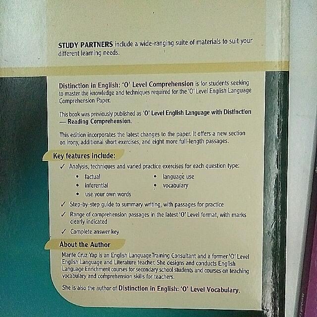 O Level Distinction English Comprehension & Vocabulary, Hobbies & Toys ...