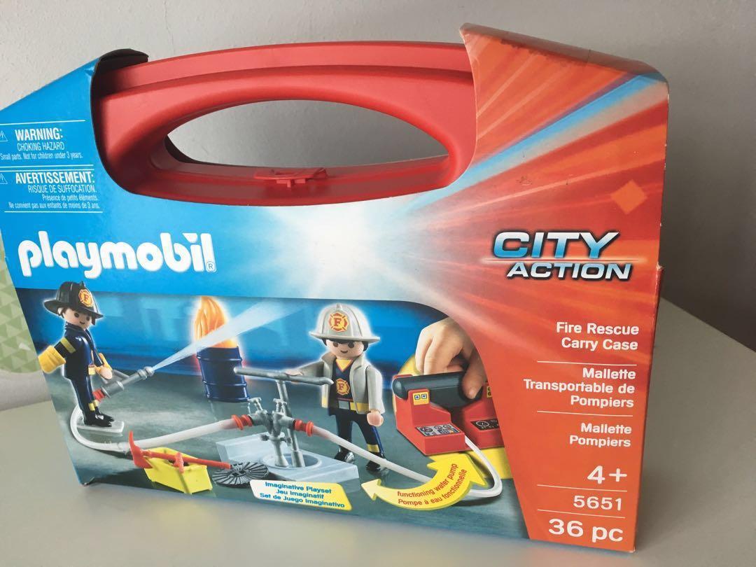 Playmobil Fire Rescue Carry Case - Portable Firefighting Fun for Playmobil Fire Rescue Carry Case - Portable Firefighting Fun for