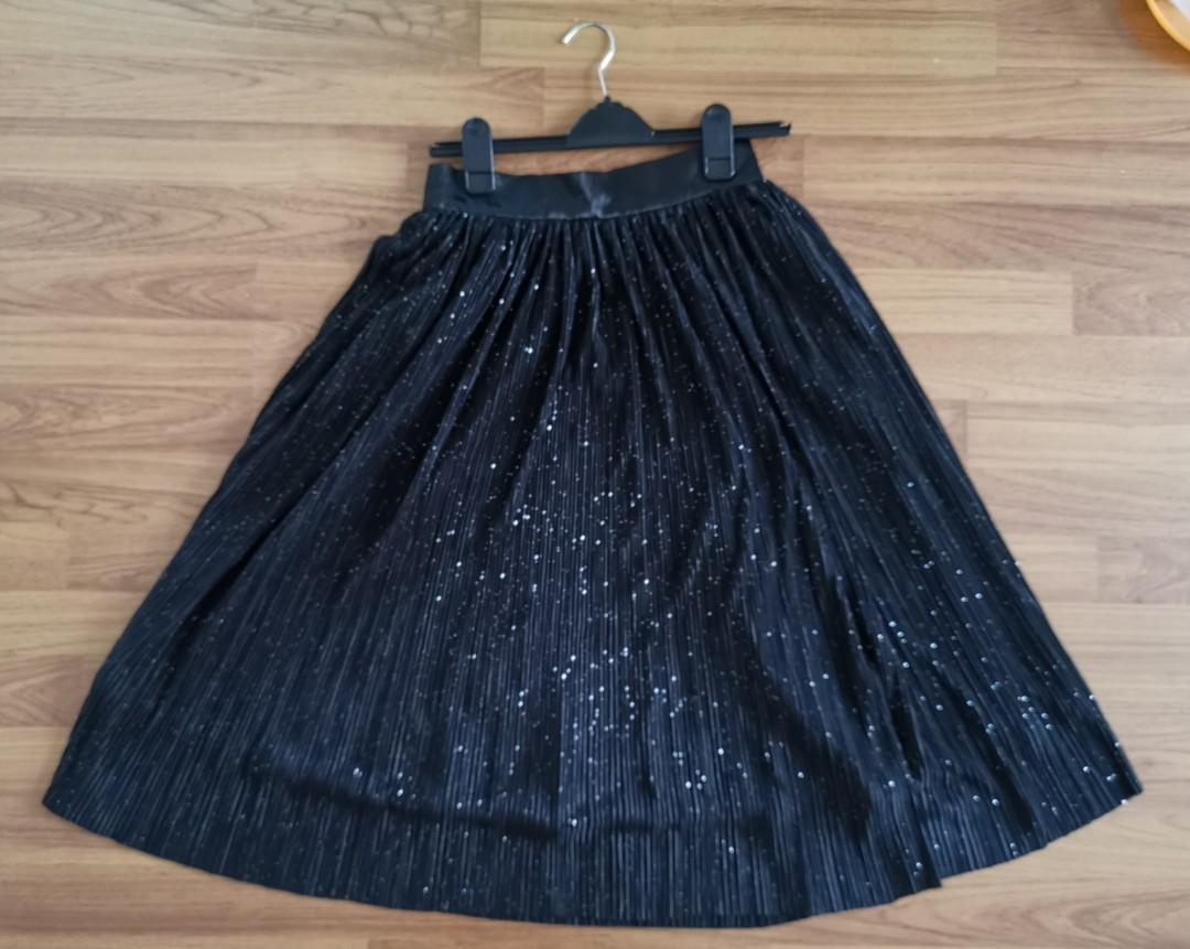 Pleated Skirt - Silver Shimmer main image 1