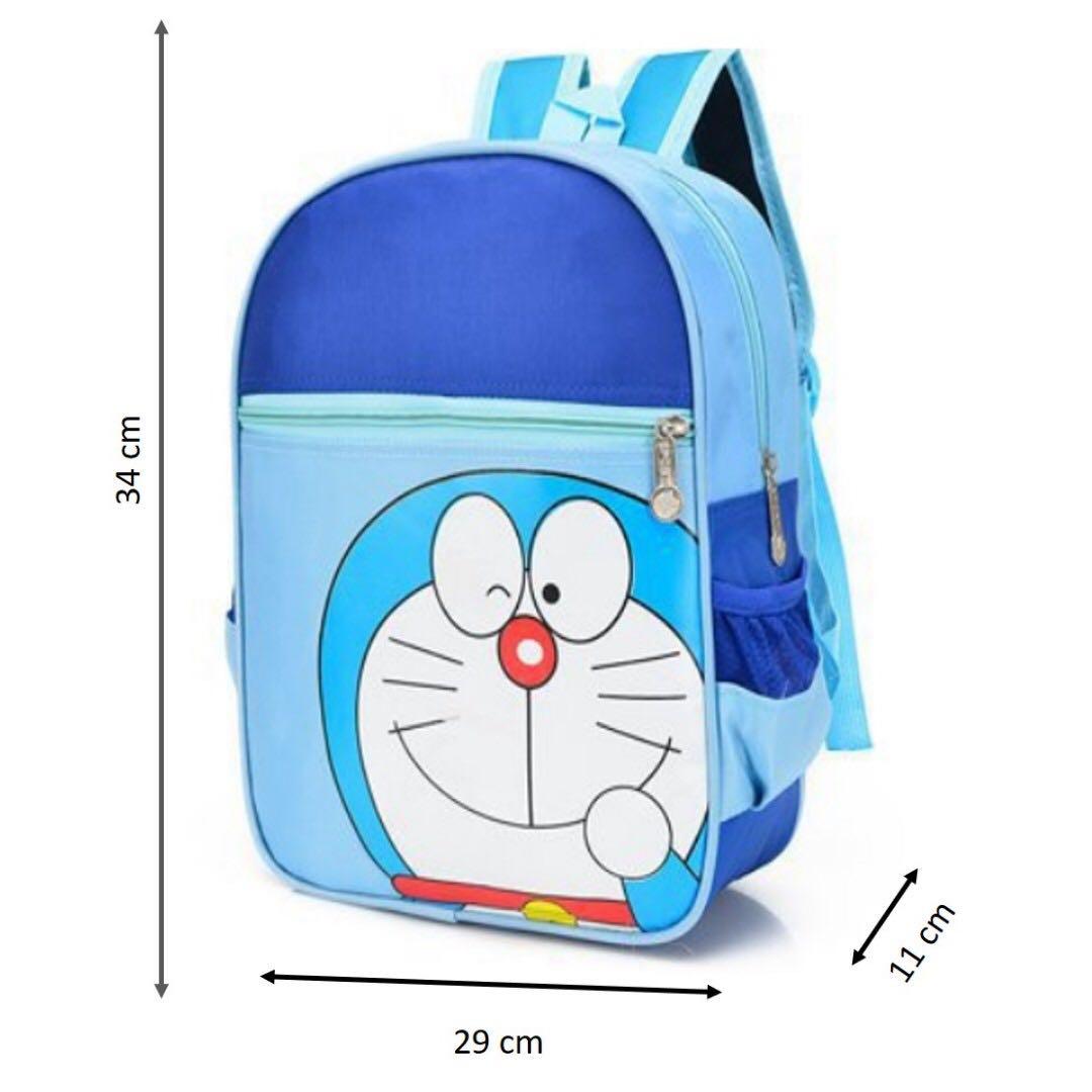 DORAEMON BOYS SCHOOL BAG FOR (LKG/UKG/1st std) Waterproof (Red)