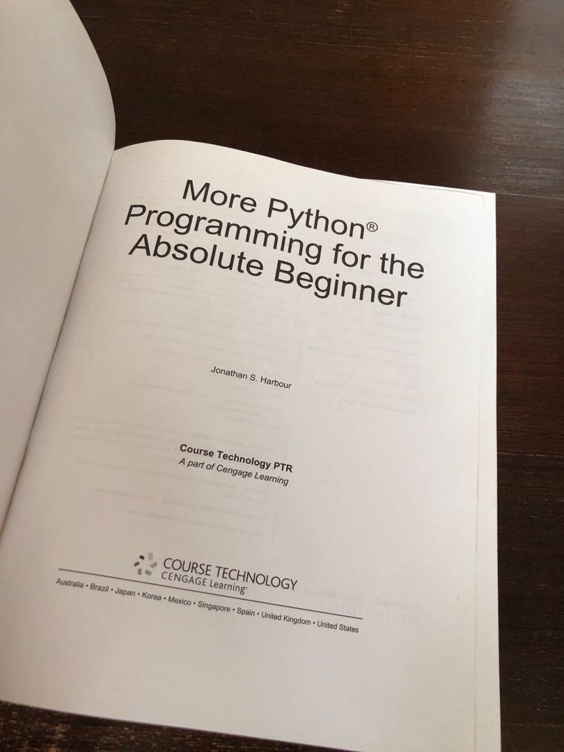 Python Programming for absolute beginners （分類：補充練習）位於 Hong Kong。 由 bigup24 提交（商品編號 231709498，圖片 2）。簡介： 。