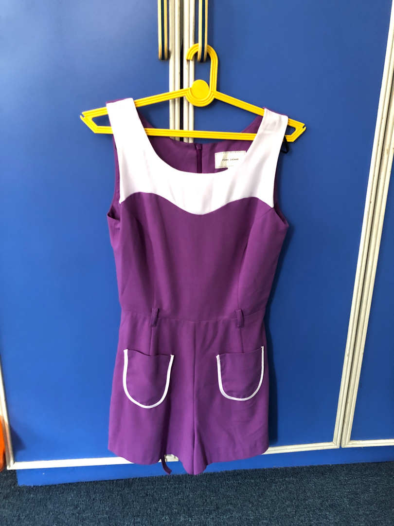 purple playsuit river island